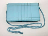 Burberry Lola Cool Sky Blue Quilted Leather Crossbody Clutch Do1224lxzde