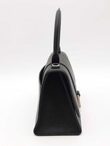 Balenciaga Hourglass Black Leather Top Handle Bag Eb0126rxzsa