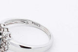 14k White Gold Diamond & Blue Gemstone Ring 3.3 Grams Size 8 Eb1125lwrsa