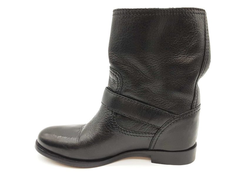 Prada Black Leather Boots Size Eu 38 Do0925oxzde