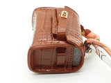 Brown Croc Embossed Mini Bag Charm Do0725rde