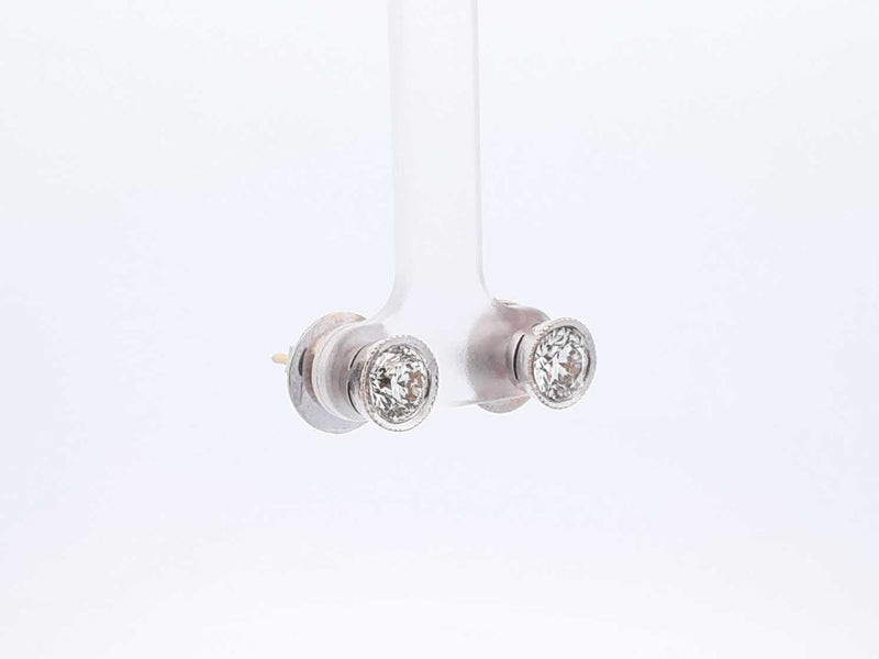 2.0 Cttw Diamond & 18k White Gold Stud Earrings 5 Grams Fw1124lrxdu
