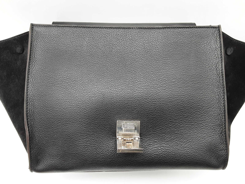 Celine Trapeze Black Leather Shoulder Bag Do0525wxzde
