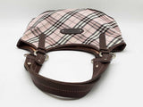 Burberry Blue Label Shoulder Bag In Pink Nova Check & Brown Leather Fw0826lezdu