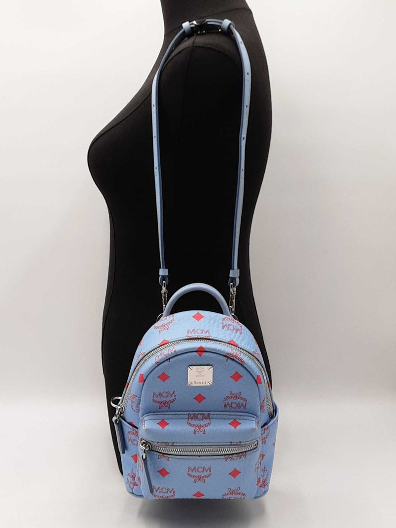 Mcm Visetos Mini Stark Bebe Boo Visetos Coated Canvas Backpack Fw1025orzdu