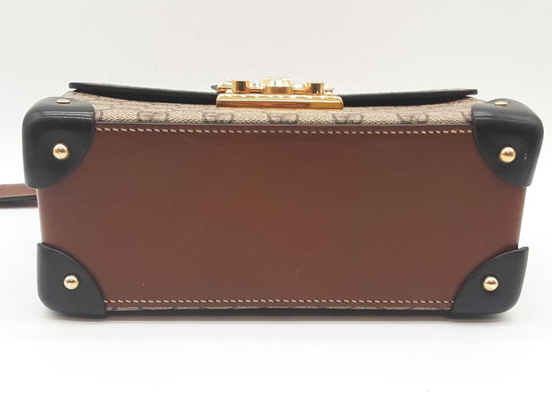 Gucci Padlock Gg Supreme Canvas Small Bamboo Shoulder Bag Sd1025crzde