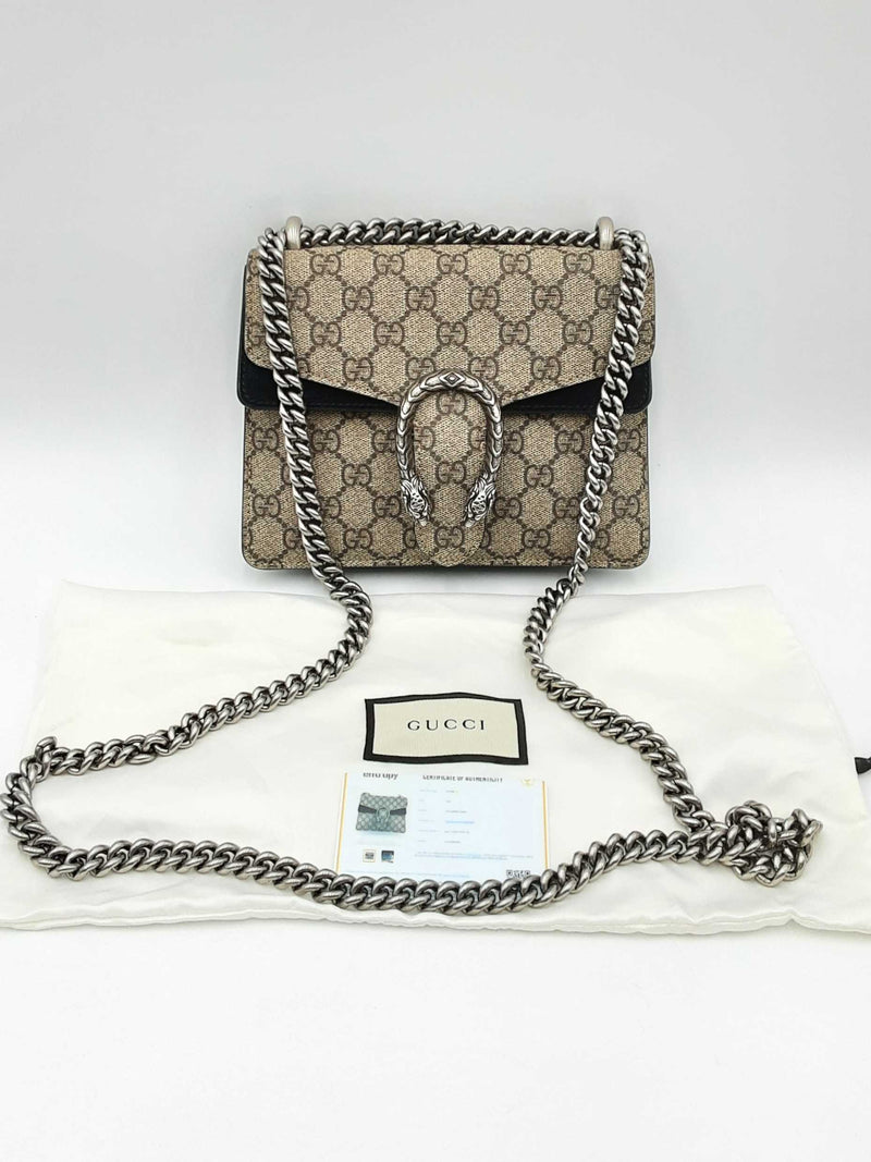 Gucci Dionysus Gg Supreme Monogram Canvas Crossbody Bag Eb1224pxzdu