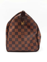 Louis Vuitton Speedy 30 Handbag In Damier Ebene Coated Canvas Fw1225rzxdu