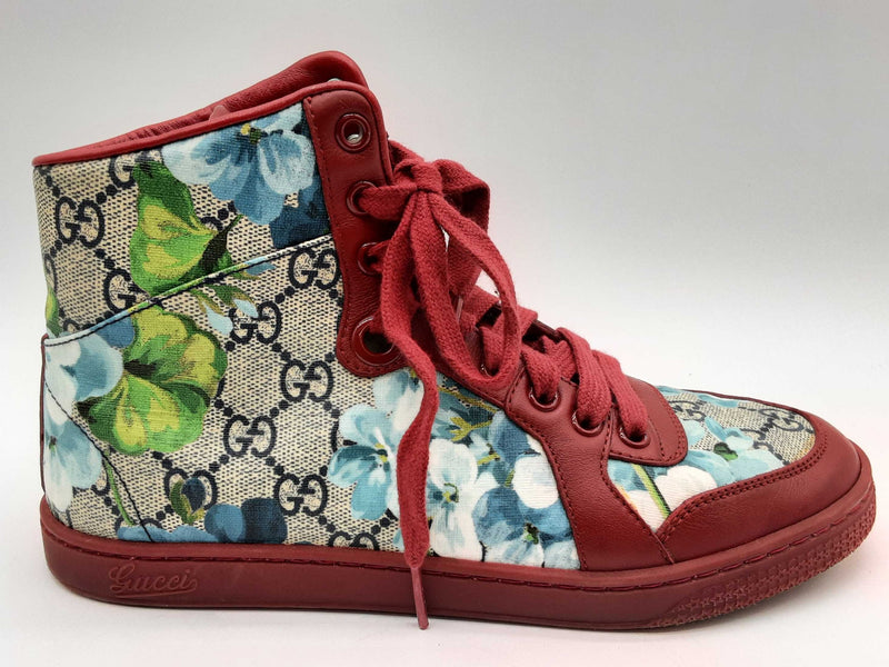 Gucci 435780 Gg Supreme Blooms Blue Red Shoes Size Gucci 36.5 Womens Do1224lrxde