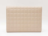 Yves Saint Laurent Cassandre Pouch In Ecru Matelassé Carré Lambskin Fw0926wzxdu