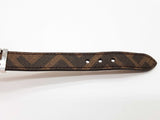 Fendi Ff Brown Coated Canvas Leather Reversible Bracelet Do0925oxzde