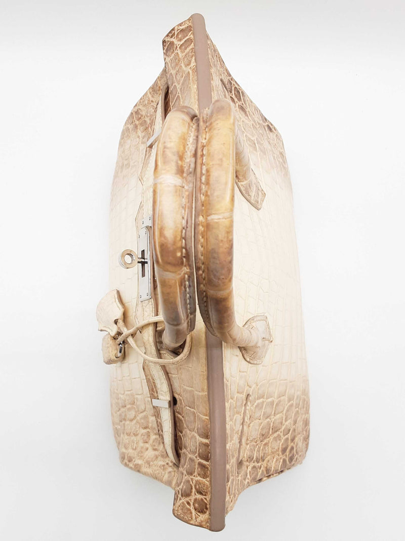 Hermes Birkin 30 Himalayan Beige Niloticus Croc Palladium Handbag Do1025crxzxde