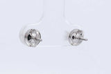 0.54cttw Lab Grown Diamond Stud Screwback Earrings 14k White Gold 0.7g Eb326lrxdu