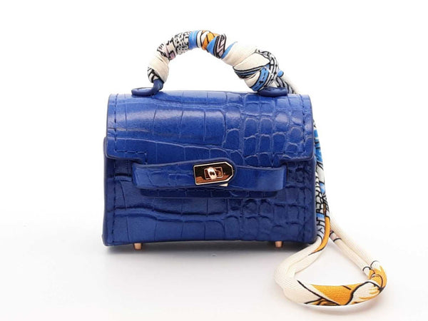 Mini Luxury Bag Charm In Royal Blue Fw0725edu