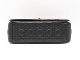 Christian Dior Caro Large Shoulder Bag In Black Quilted Calfskin Fw1225lxzxdu