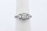 0.72cttw Diamond Ring In 14k White Gold 5.2 Grams Size 5.5 Eb0725wxzde