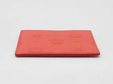 Mcm Ottomar Card Case In Hot Coral Monogram Leather Fw0926rxdu