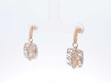 Diamond, Quartz, & 14k Yellow Gold Drop Earrings 4.4 Grams Fw05260olrdu