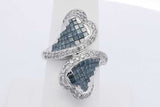 5.6cttw Diamond Ring In 14k White Gold 10.3 Grams Size 7.25 Eb0326lxxzdu