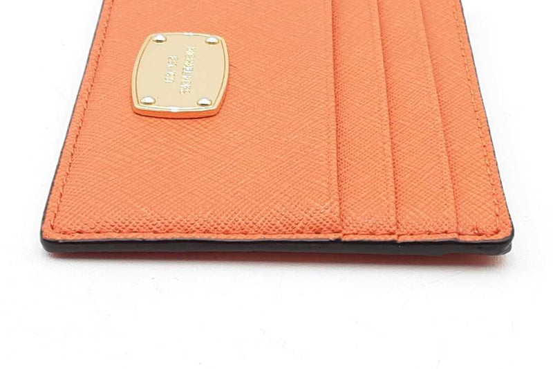 Michael Kors Jet Set Travel Orange Card Case Wallet Eb0924rsa