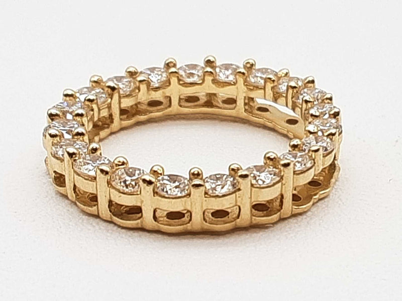 1.00 Cttw Lab Grown Diamonds 10k Yellow Gold 2.0g Circle Pendant Do0525owcde