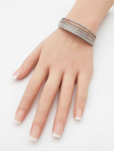 7.74 Cttw Diamond & 14k Tricolor Gold Set Of 7 Bangles 53.3g 7 Inch Fw0826przxdu
