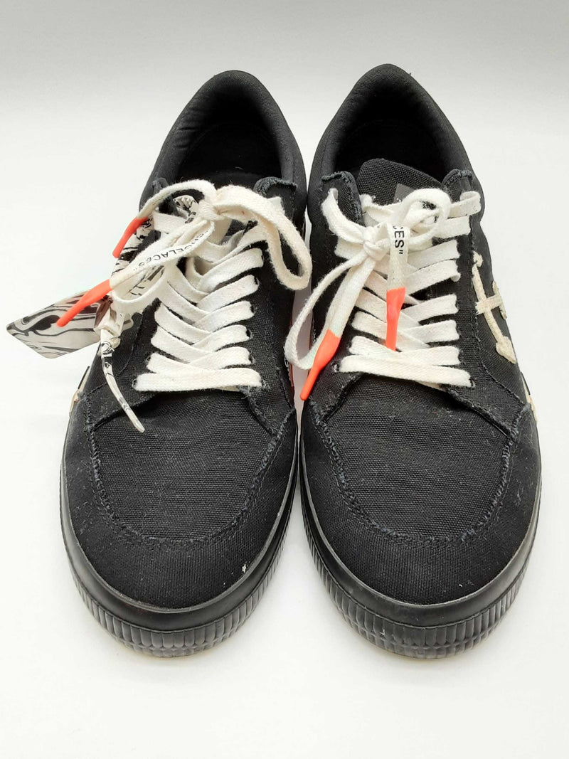 Off White Vulcanized Black Canvas Low Trainers Size Eu45/ Us12 Mens Do0824lxzde