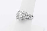 0.96cttw Diamond Wedding Set In 10k White Gold 3.7 Grams Size 6.75 Eb0226worsa