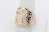 10k Yellow Gold Trap House Ring 9.2 Grams Size 9.5 Eb0926rxzsa