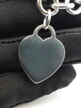 Tiffany & Co. Heart Tag Bracelet In Sterling Silver 34.5 Grams 8 Inch Fw0726lzxdu