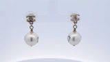 Chanel Cc Faux Pearl Drop Earrings Silver 4.1 Grams Sd0126lcrdu