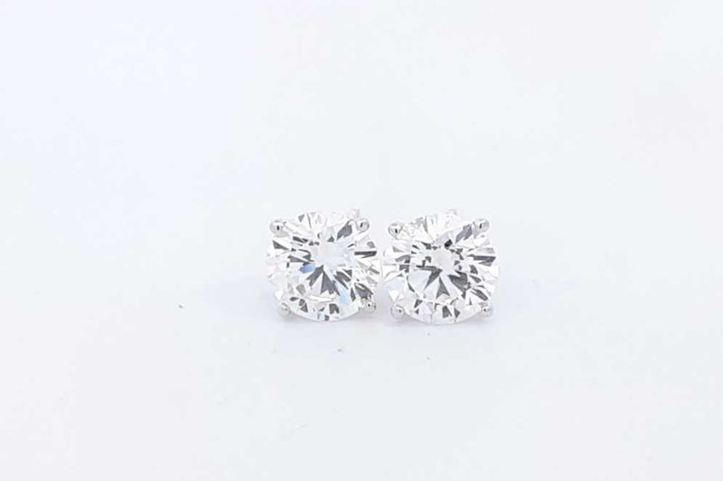 Approx. 4.16ctw Lab Grown Diamond Stud Earrings 14k White Gold 23.9g Eb1224cxzsa