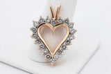 10k Yellow Gold Diamond Heart Shape Pendant 6.7 Grams Eb0526worsa