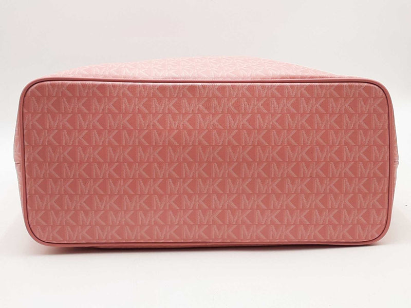 Michael Kors Logo Carter Top Zip Tote Bag Pink Sd0825rzsa