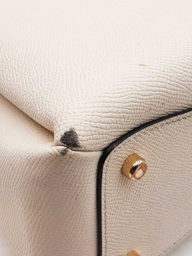 Coach Mini Lillie Carryall Handbag In Ivory Crossgrain Leather Fw0125oxdu