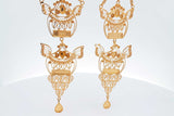 22k Yellow Gold Filigree Screwback Earrings 23.9 Grams Eb1225loxzsa