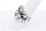 John Hardy Kali Diamond & Gemstone Ring Sterling Silver 13.2g Size 8 Eb1124lorsa