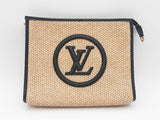 Louis Vuitton Raffia Calfskin Monogram Giant Pouch Sd0825lzxzsa