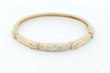 0.9cttw Diamond Hinged Bangle Bracelet 14k Yellow Gold 16.4 Grams Eb0926llrxsa