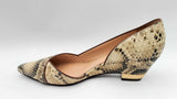 Tory Burch Mila Snakeskin-embossed Leather Wedge Sandals Size 7 Fw1024ixdu