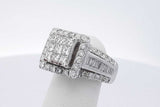 1.32cttw Diamond Ring In 10k White Gold 7.1 Grams Size 2 Eb0926rxzsa