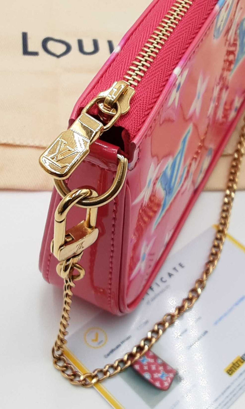 Louis Vuitton Monogram Vernis Valentine Neon Fuschia Mini Pochette Ebrrxdu