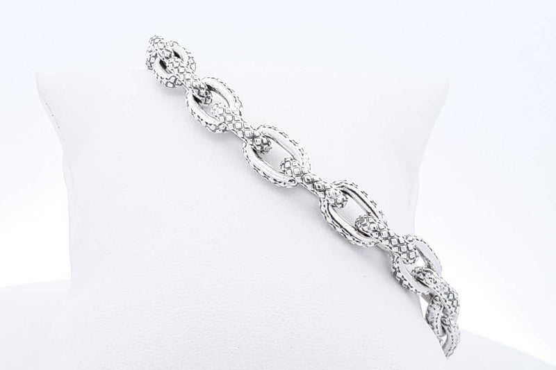 King Baby Sterling Silver Oval Link Bracelet 31.9 Grams 7 Inch Fw0425ixdu