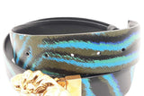 Versace Medusa Reversible Leather Belt Gold Tone Buckle Size 100 Eb1225lwxdu