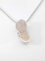 Diamond & 14k Gold Na Hoku Slipper Pendant & 18 Inch Necklace 3.5g Fw0826ozxdu