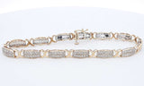 10k Yellow Gold Diamond Tennis Bracelet 1.44ctw 8.9g 8 Inch Ebpxzdu 144030005324