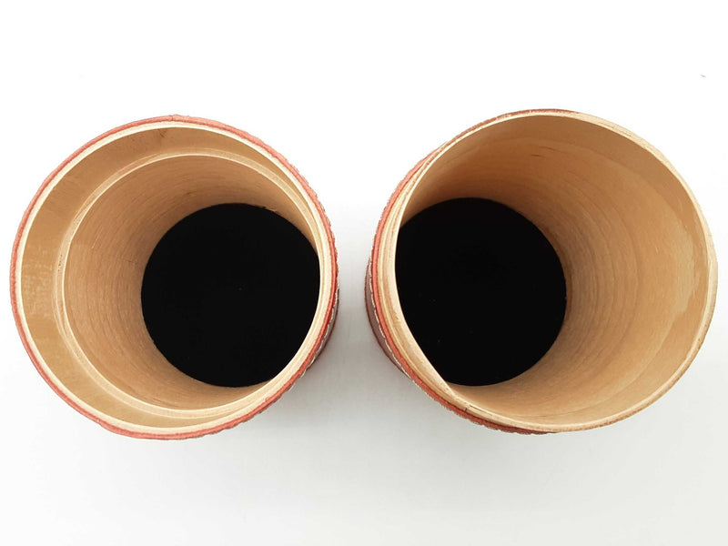 Ferrari Red Leather Wood Tube Collectible Do1025crde