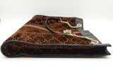 Gucci 537219 Rajah Brown Gg Velvet Web Large Tote Bag Do0425ixzde