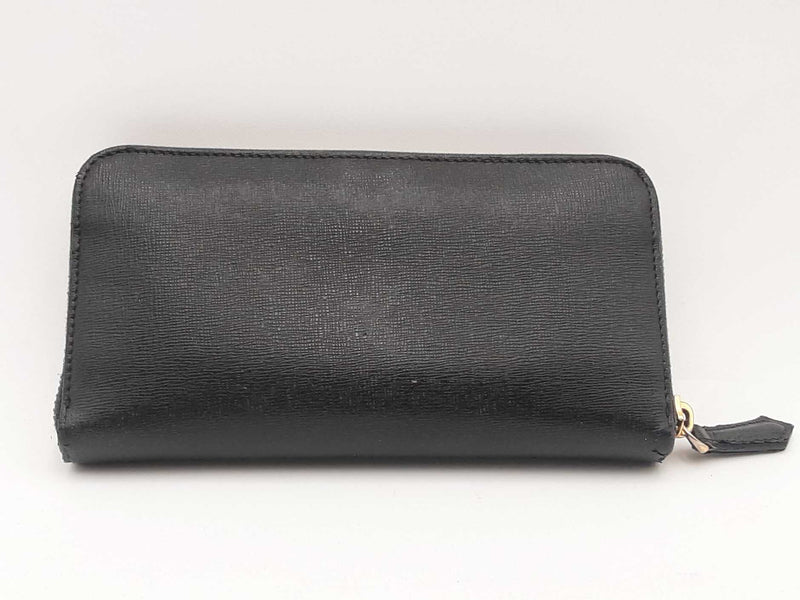 Fendi Zip Around Black Leather Wallet Sd0425rzsa