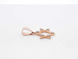 Diamond & 14k Rose Gold Star Of David Pendant 1.6 Grams Fw0425lrdu
